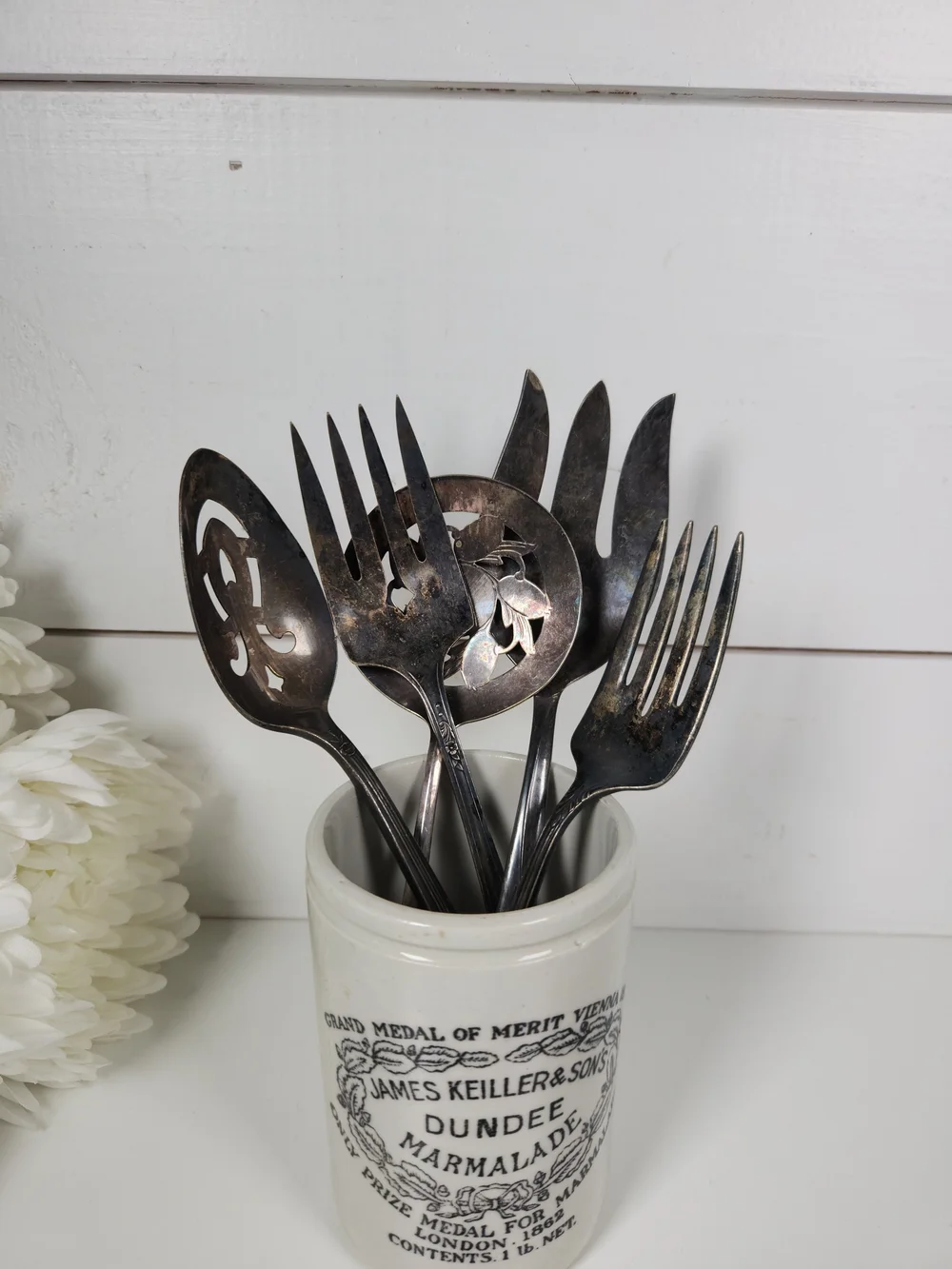 Vintage Silver Plated Serving Utensils Assorted Lot of 5 | Patina | Shabby Chic